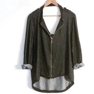 BCBGeneration Slouchy Black Full Zip Jacket